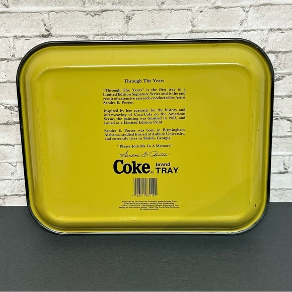 Coca Cola Through The Years By Sandra E Porter 1990 Vintage Serving Tray - Picture 14 of 16